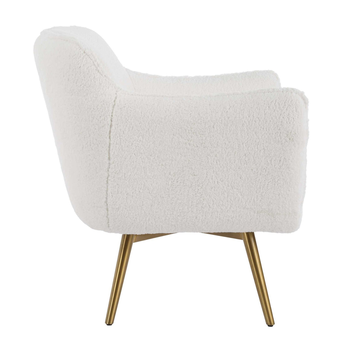 White Sheepskin Swivel Chair by Uttermost Oasis, alternate view 4