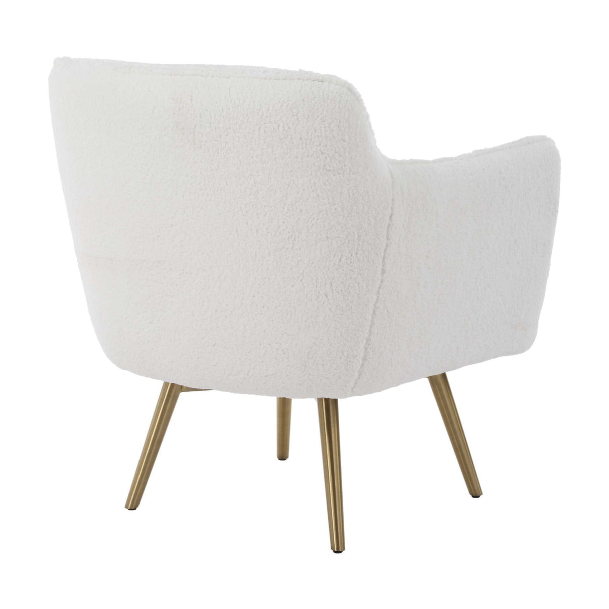 White Sheepskin Swivel Chair by Uttermost Oasis, alternate view 5