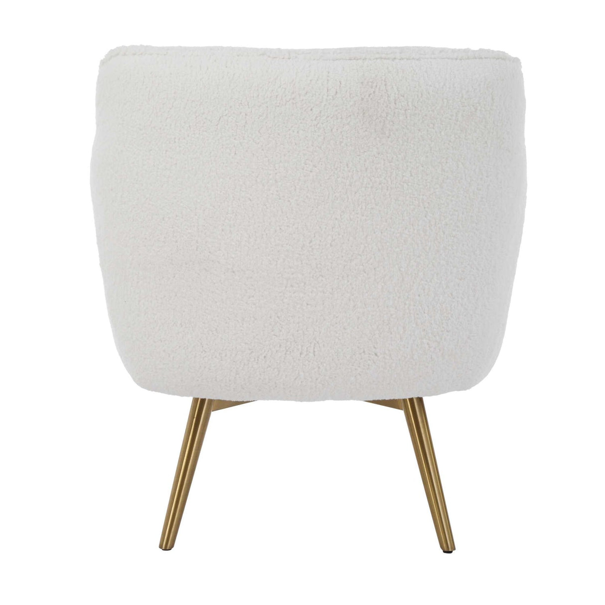 White Sheepskin Swivel Chair by Uttermost Oasis, alternate view 6