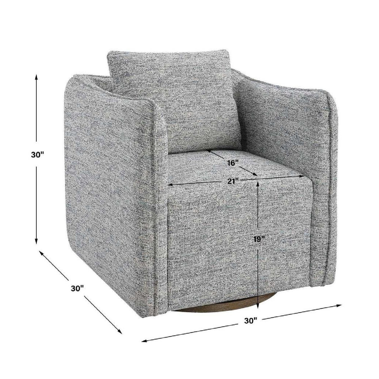Flanged Edge Swivel Chair | Oroa.com