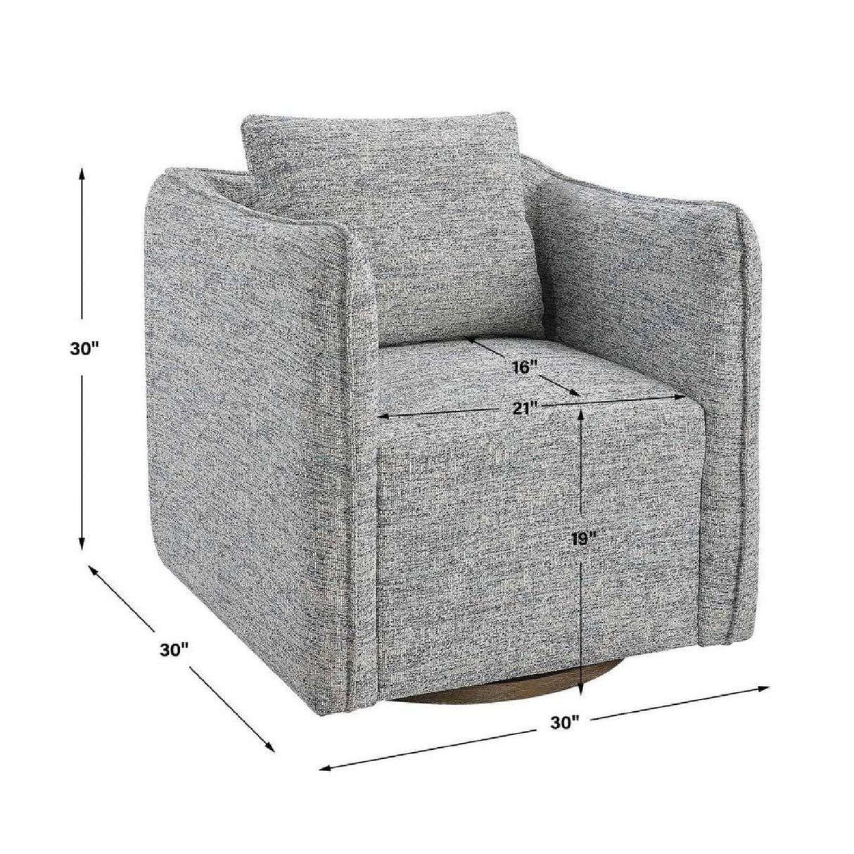 Modern European furniture - Flanged Edge Swivel Chair - www.oroa.com