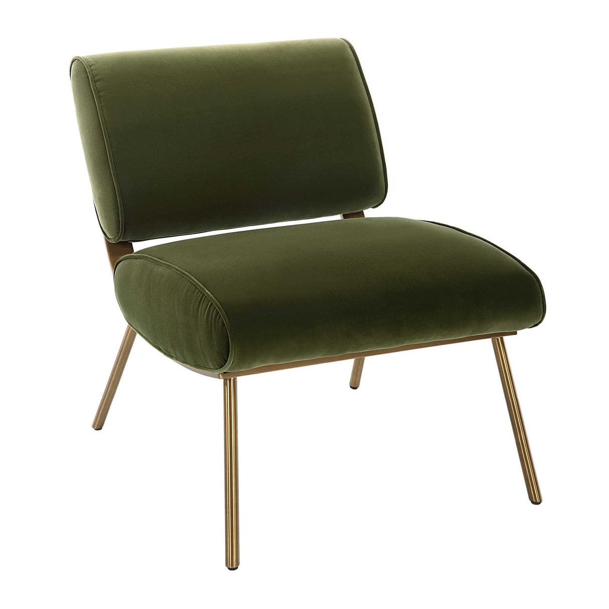Green Velvet Accent Chair by Uttermost Knoll, alternate view 3