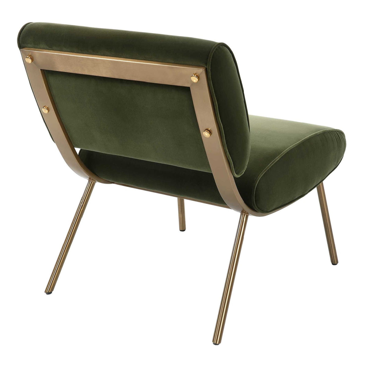 Green Velvet Accent Chair by Uttermost Knoll, alternate view 5