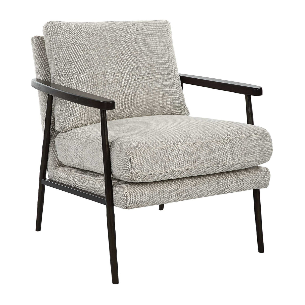 Neutral-Toned Fabric Accent Chair by Uttermost Sebastian, alternate view 3