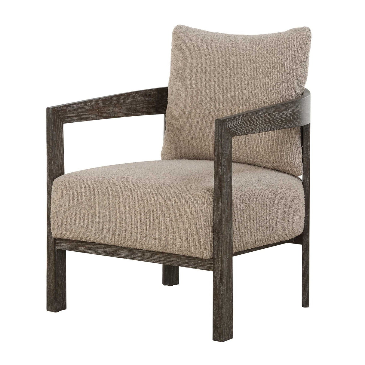 Beige Boucle Accent Chair by Uttermost Sienna, alternate view 3