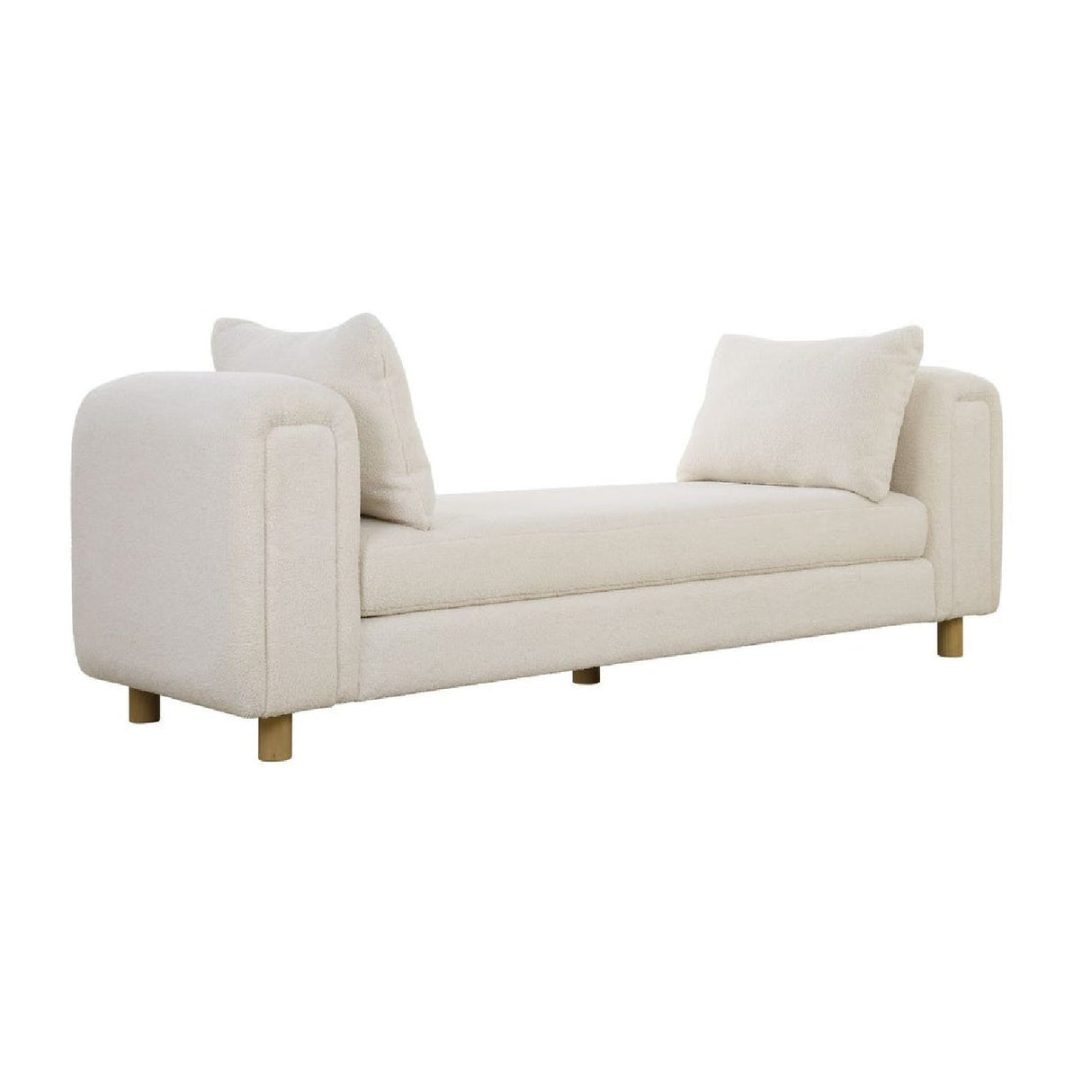 White Sheepskin Oversized Bench by Uttermost Repose, alternate view 3