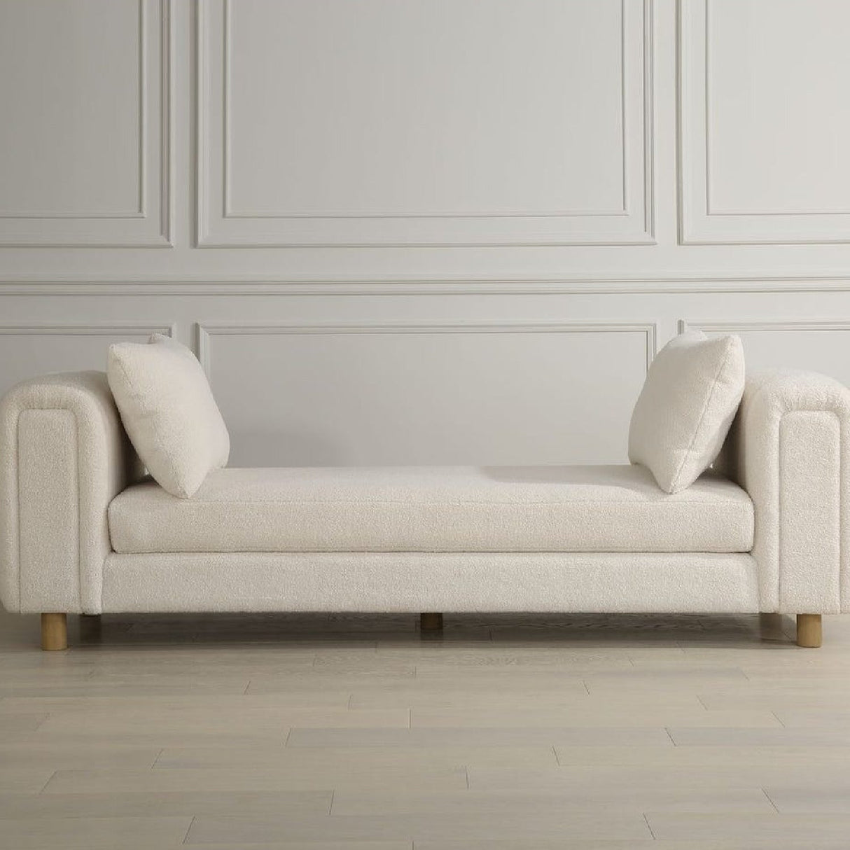 White Sheepskin Oversized Bench by Uttermost Repose, alternate view 6
