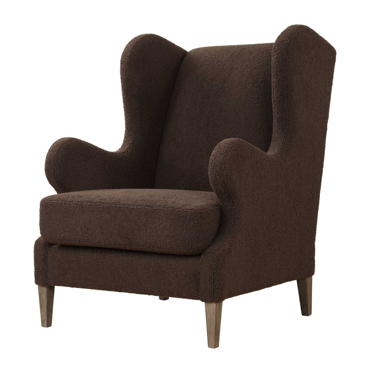 Brown Shearling Accent Chair by Uttermost Serpentine, alternate view 2