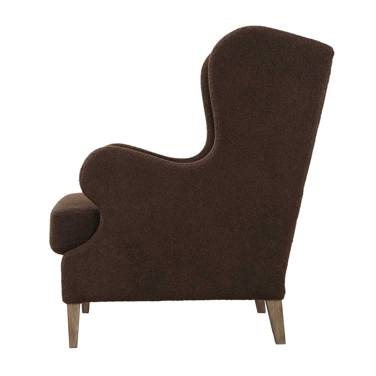Brown Shearling Accent Chair by Uttermost Serpentine, alternate view 4
