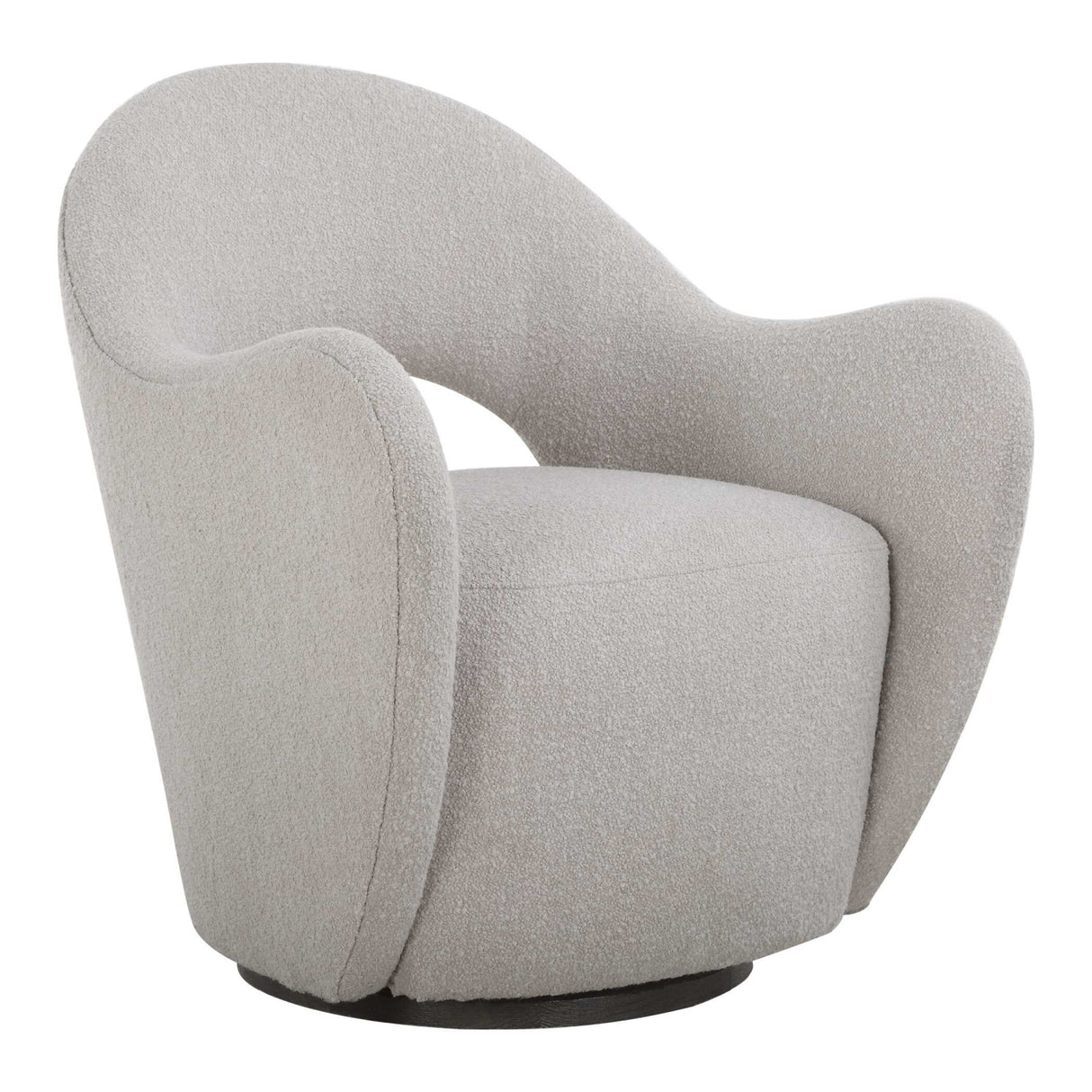 Beige Cutout-Back Swivel Chair | Oroa.com