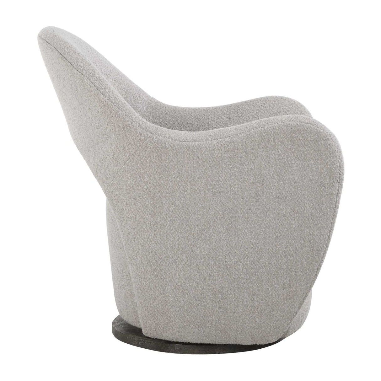 Beige Cutout-Back Swivel Chair by Uttermost Wander, alternate view 4