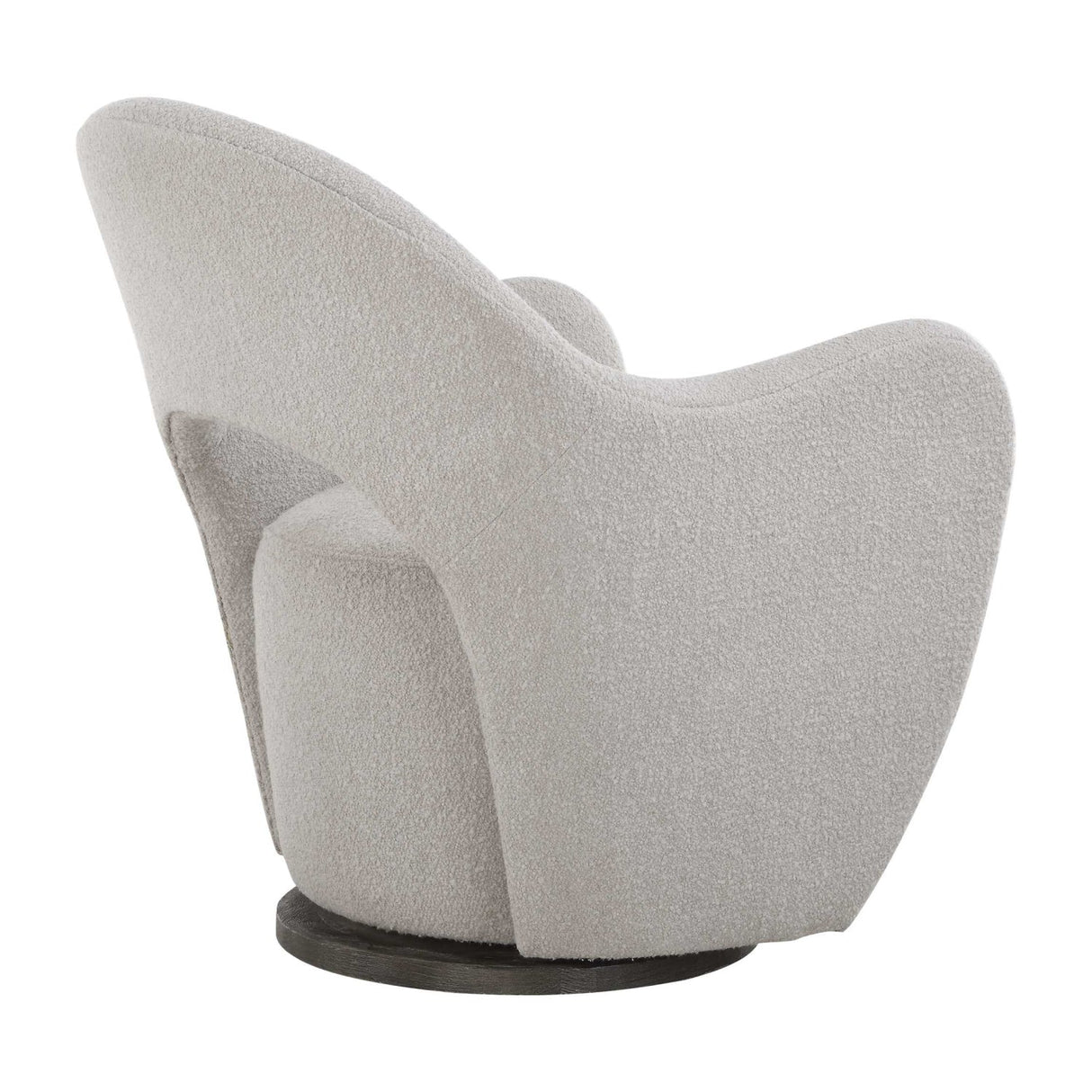 Beige Cutout-Back Swivel Chair by Uttermost Wander, alternate view 5