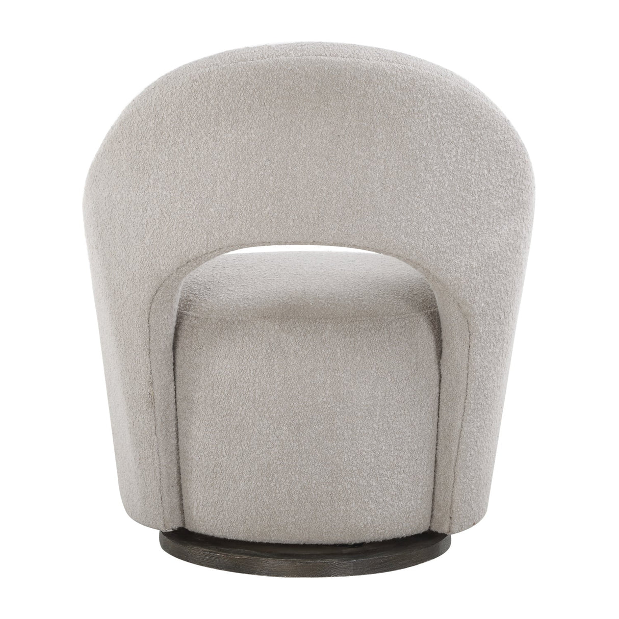Beige Cutout-Back Swivel Chair by Uttermost Wander, alternate view 6
