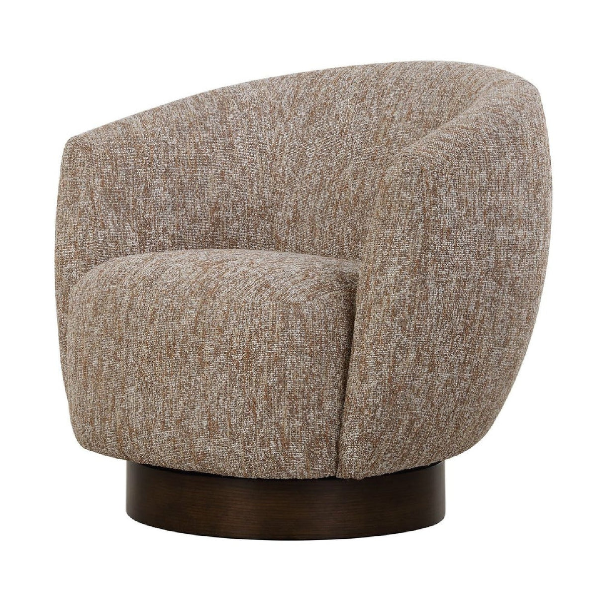 Brown Barrel Swivel Chair by Uttermost Dunes, alternate view 3
