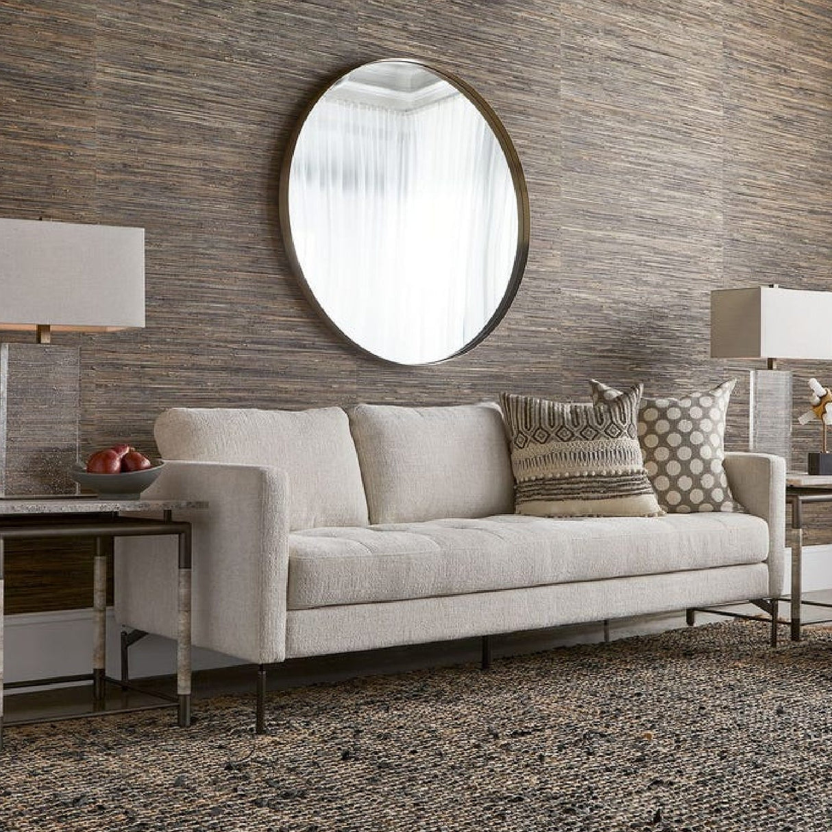 Beige Boucle Sofa by Uttermost Freefall, alternate view 2