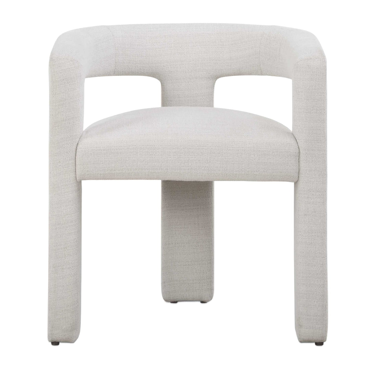 White Three-Legged Dining Chair by Uttermost Perspective