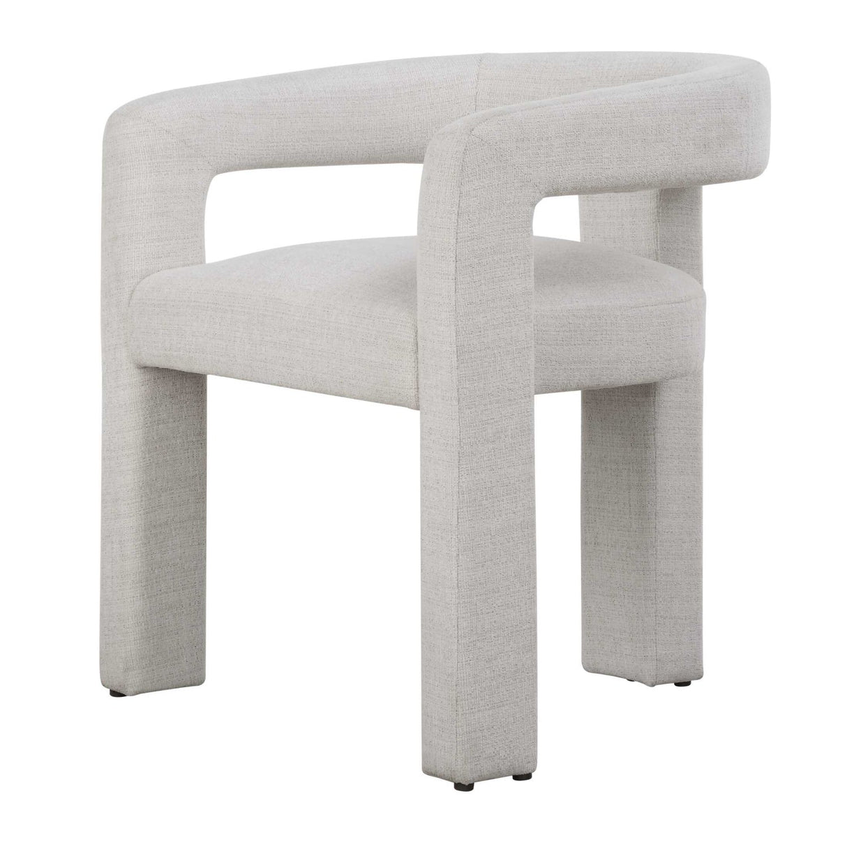 White Three-Legged Dining Chair by Uttermost Perspective, alternate view 3