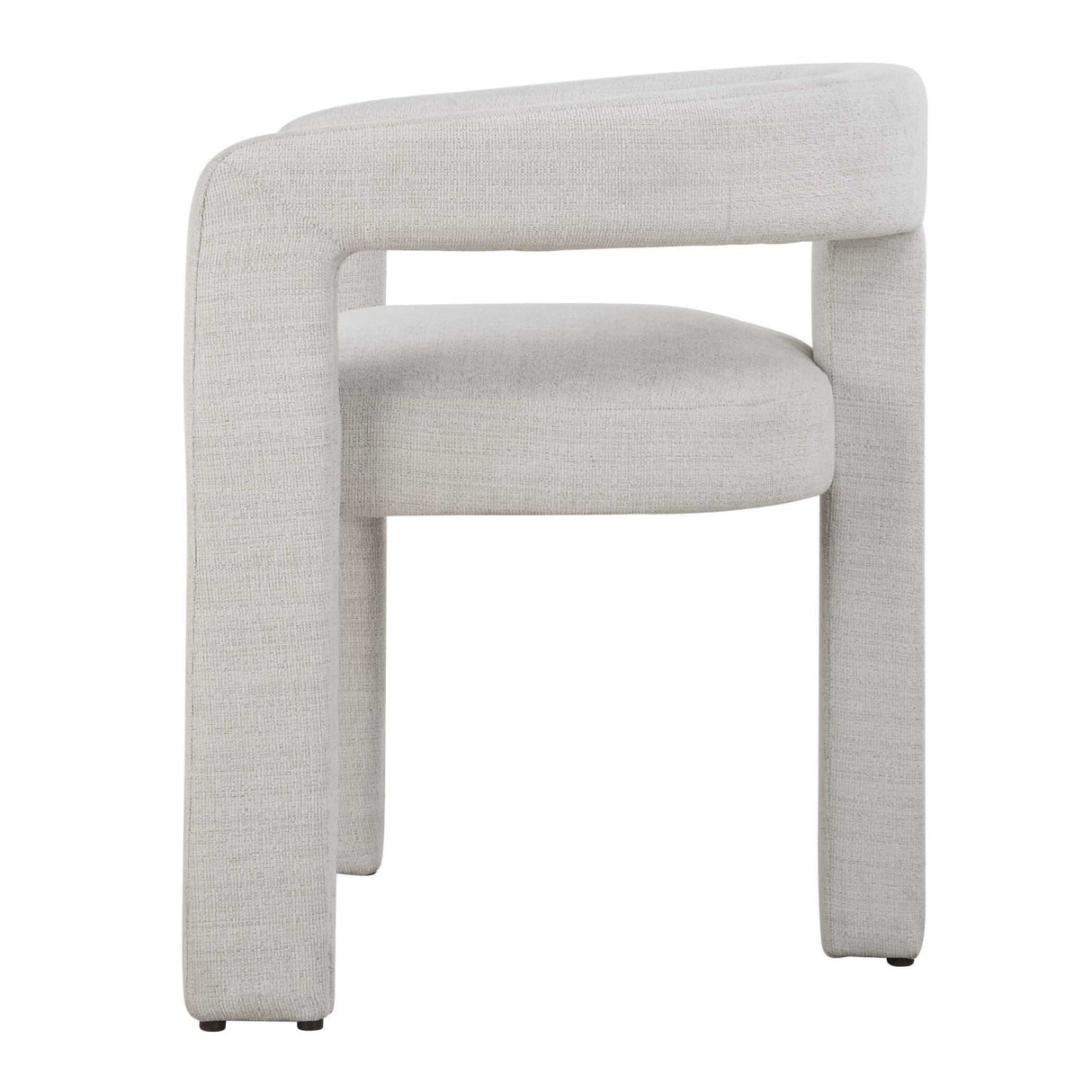 White Three-Legged Dining Chair by Uttermost Perspective, alternate view 4