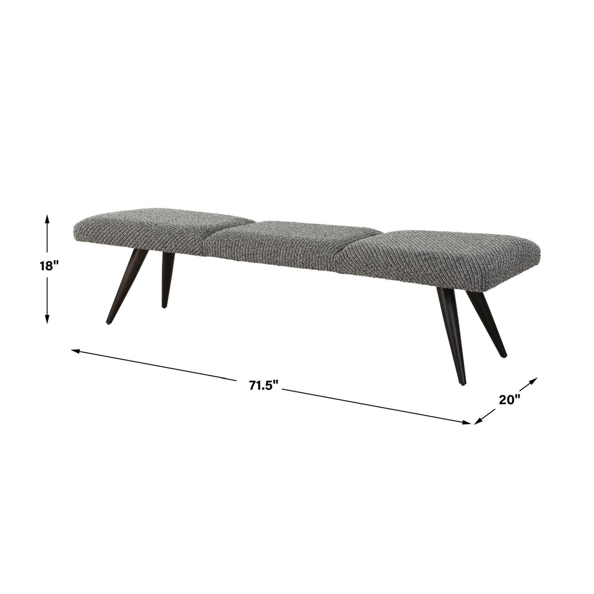 Gray Boucle Bench by Uttermost Bowtie, alternate view 9