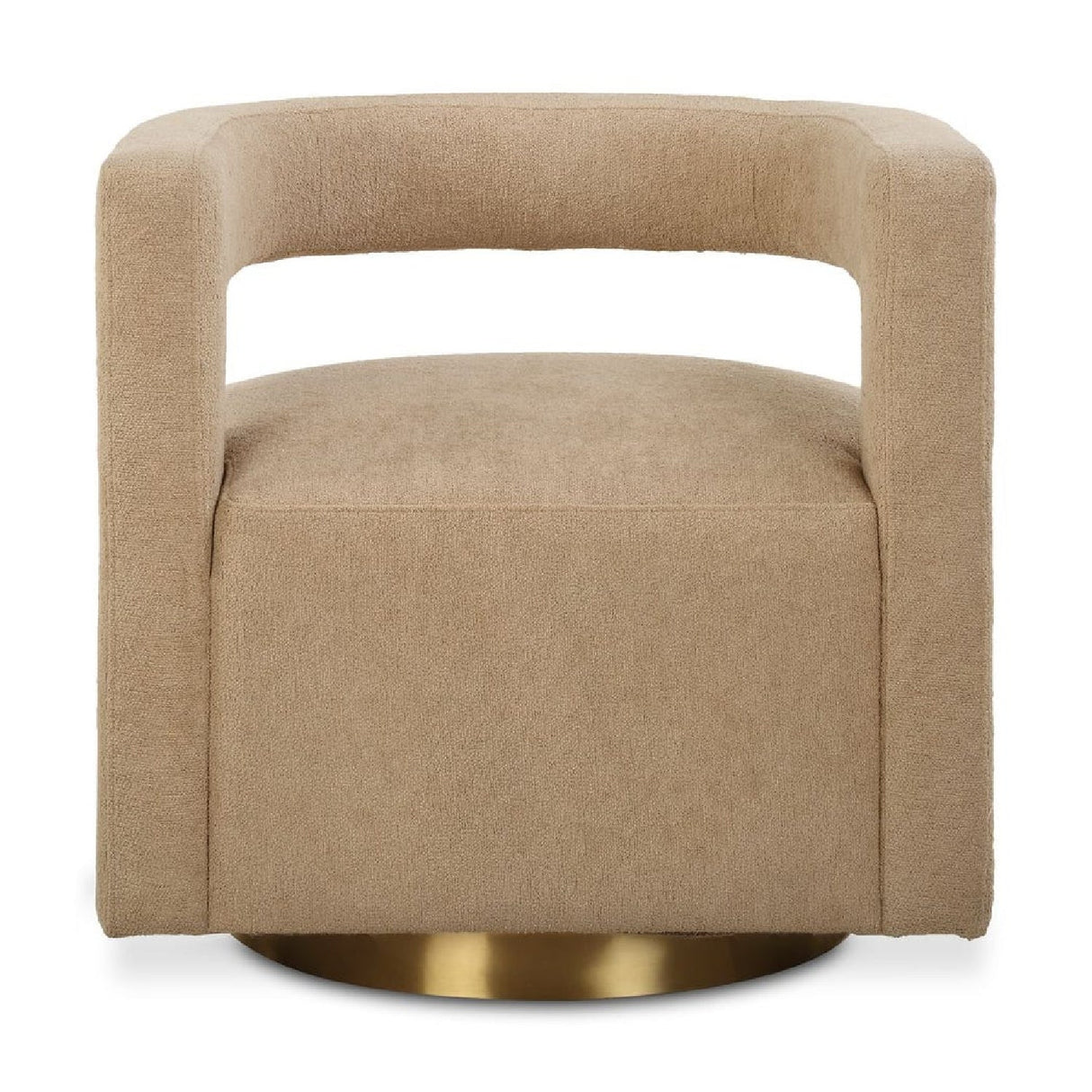 Beige Boucle Modern Swivel Chair by Uttermost Grounded
