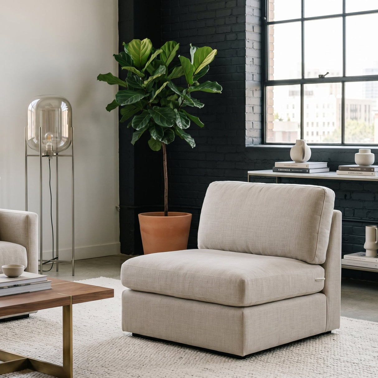 Modern European furniture - Beige Sectional Sofa - www.oroa.com