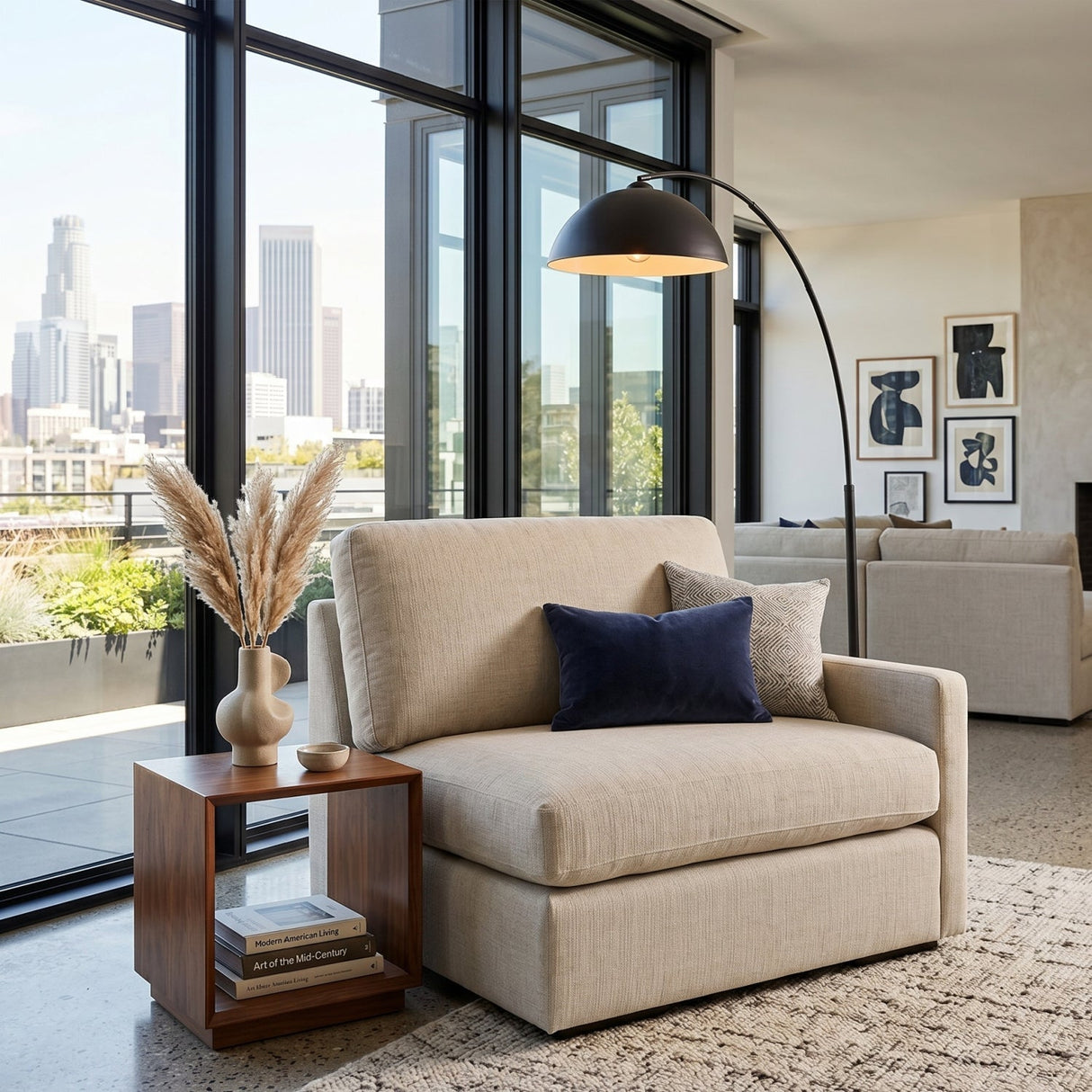 Modern European furniture - Beige Sectional Sofa - www.oroa.com
