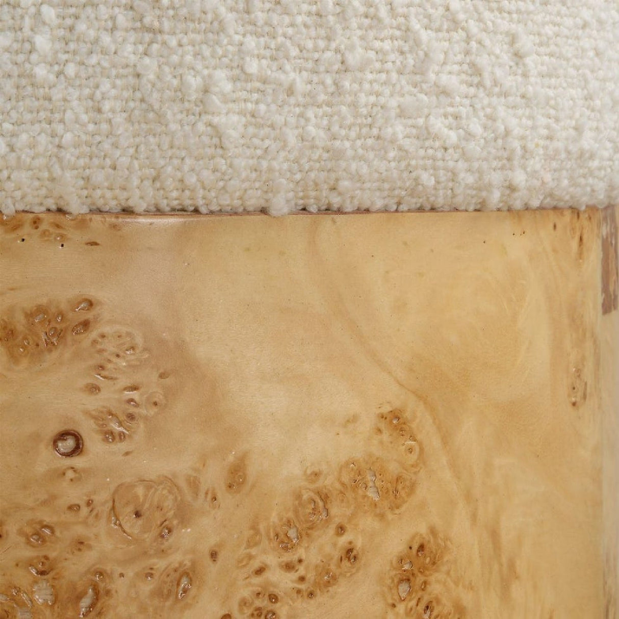 Poplar Burl Base Ottoman by Uttermost Swirls, alternate view 5