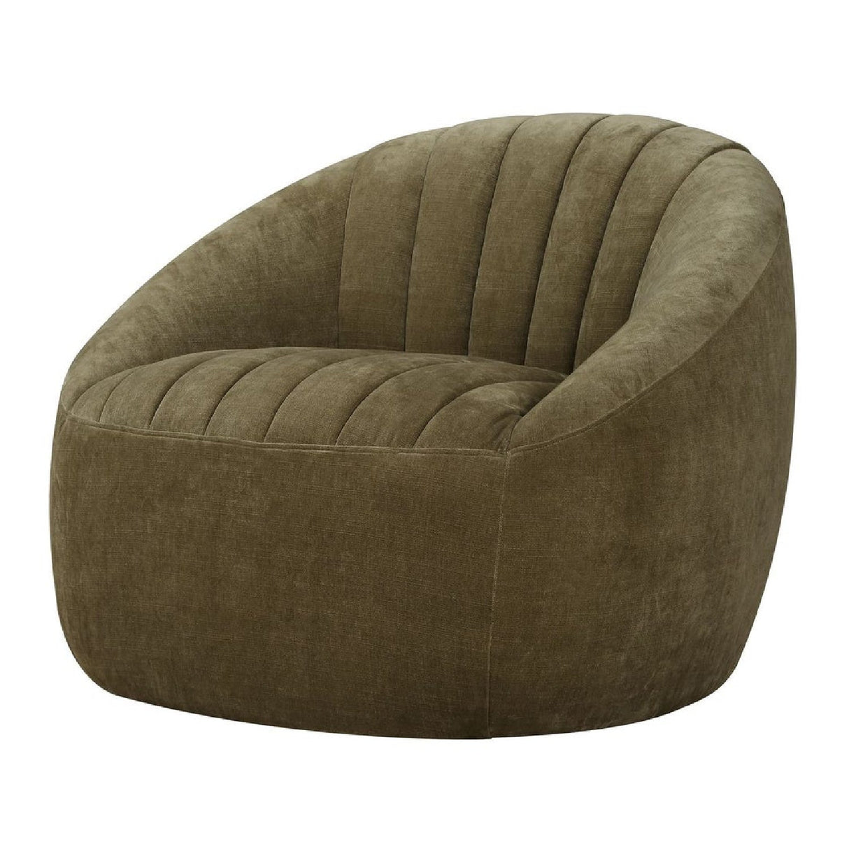 Green Chambray Channeled Swivel Chair by Uttermost Narrows, alternate view 3