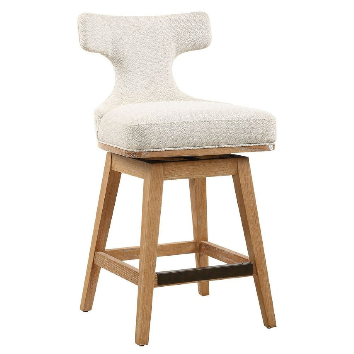 White Swivel Counter Stool by Uttermost Klismos