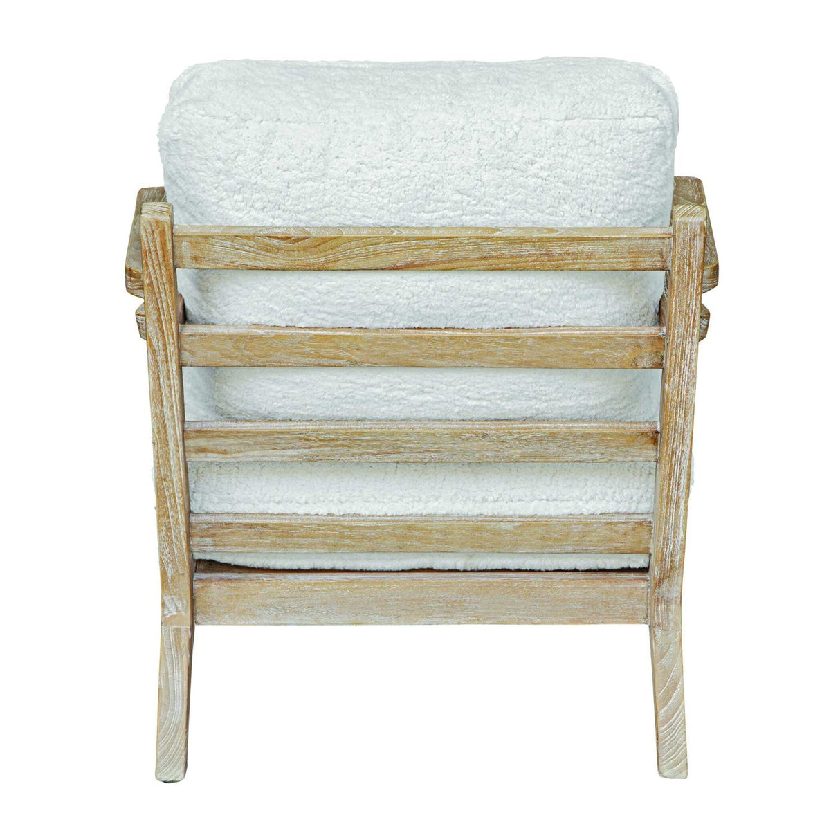 White Sheepskin Cushioned Lounge Chair by Uttermost Laid Back, alternate view 6