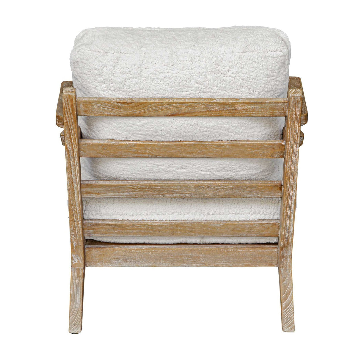 White Sheepskin Cushioned Lounge Chair by Uttermost Laid Back, alternate view 7