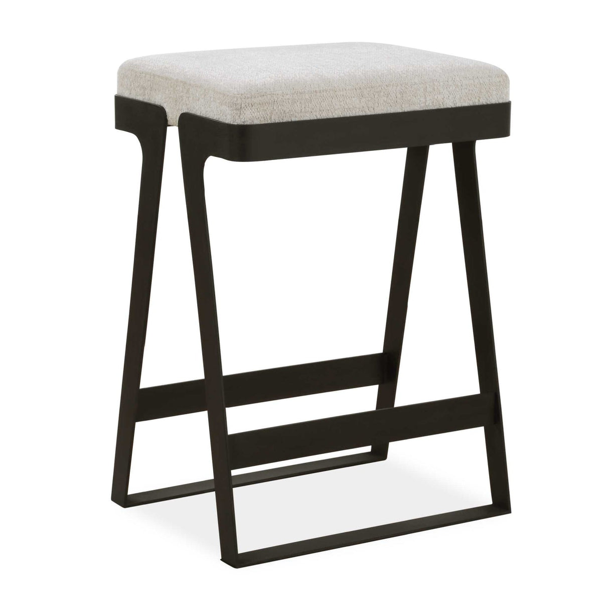 White Boucle Seat Counter Stool by Uttermost Hover