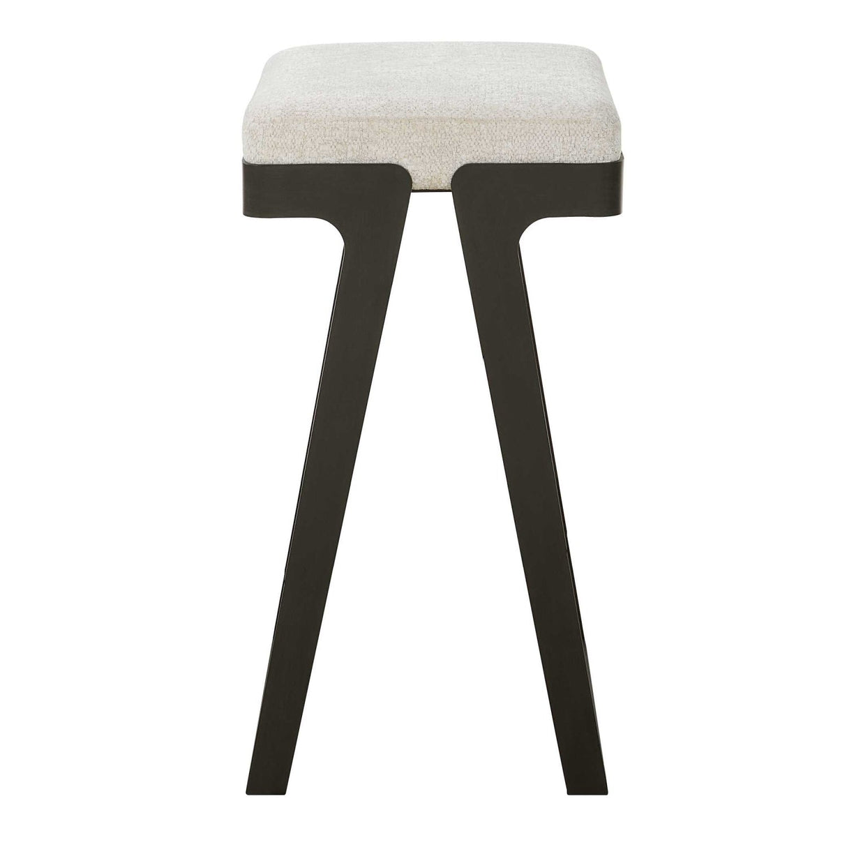 White Boucle Seat Counter Stool by Uttermost Hover, alternate view 3