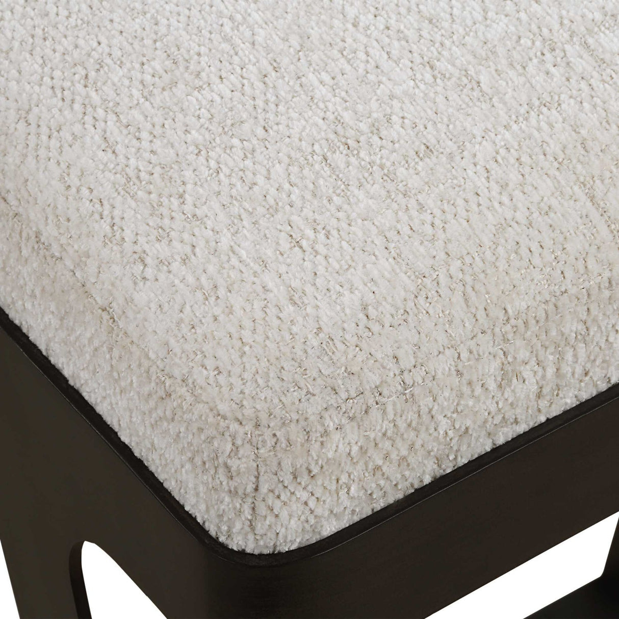 White Boucle Seat Counter Stool by Uttermost Hover, alternate view 4