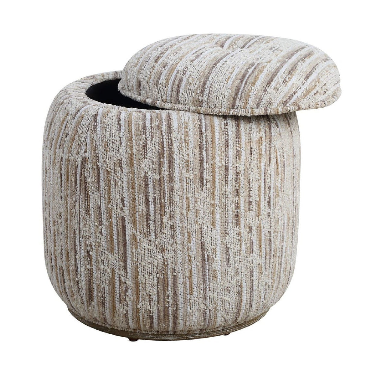 Tan Slubbed Boucle Storage Ottoman by Uttermost Dialogue, alternate view 3