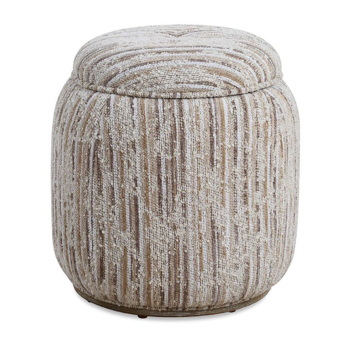 Tan Slubbed Boucle Storage Ottoman by Uttermost Dialogue