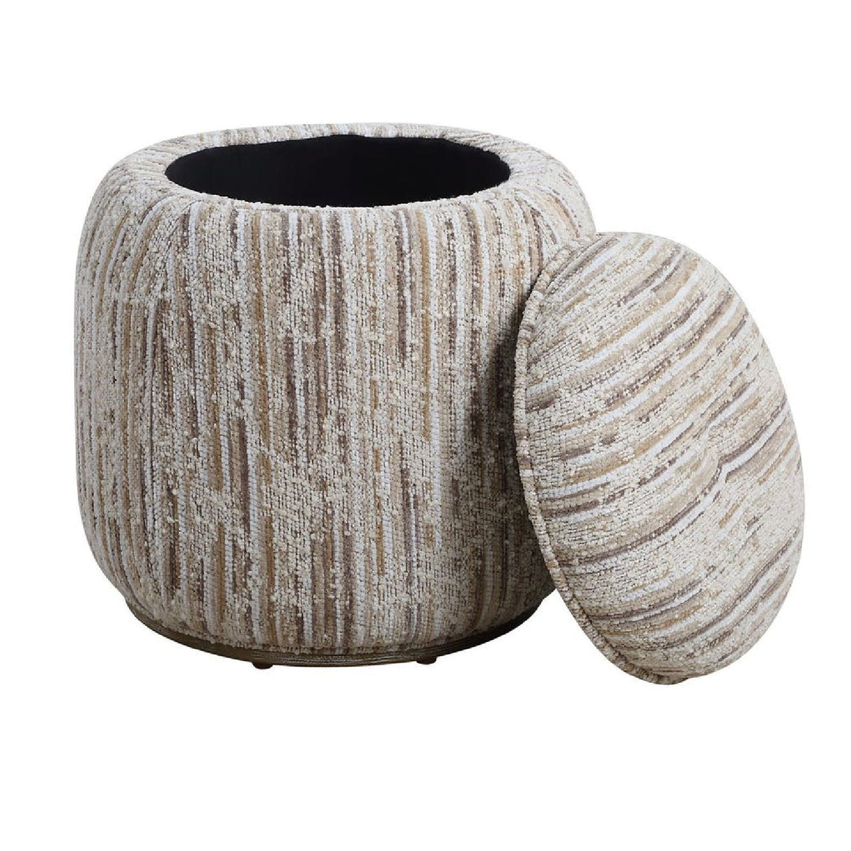 Tan Slubbed Boucle Storage Ottoman by Uttermost Dialogue, alternate view 4