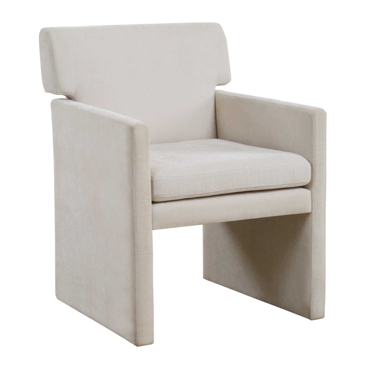 White Velvet Dining Chair by Uttermost Colette, alternate view 3