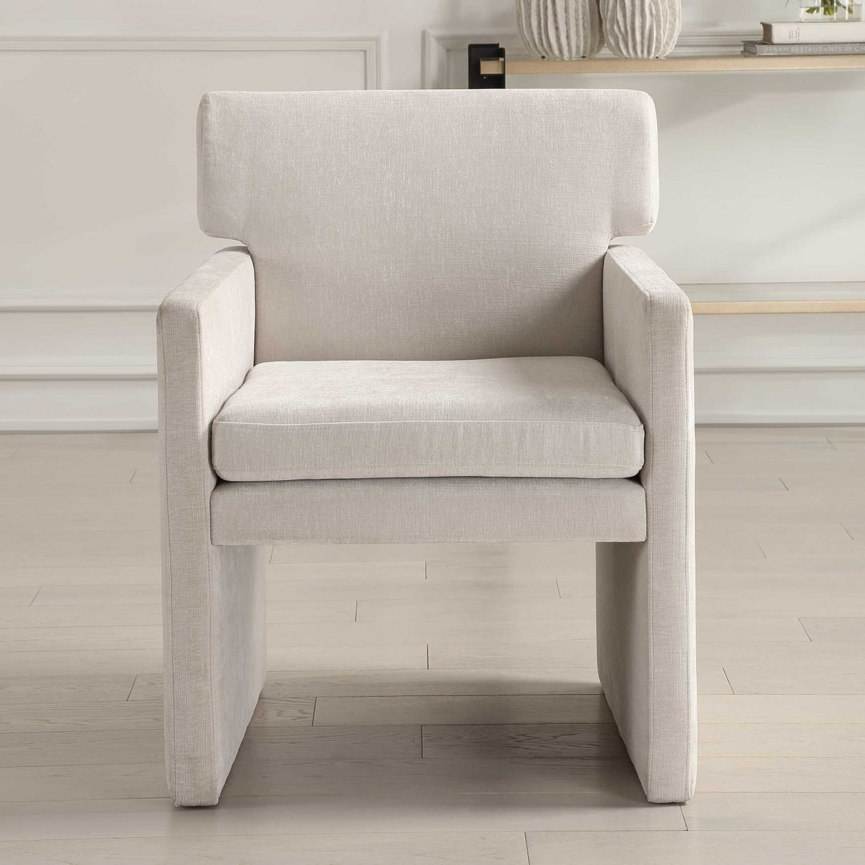 White Velvet Dining Chair | Uttermost Colette