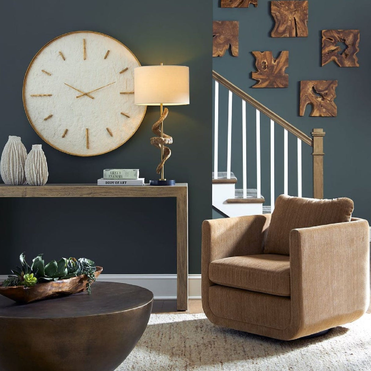 Modern European furniture - Chenille Rounded Swivel Chair - www.oroa.com