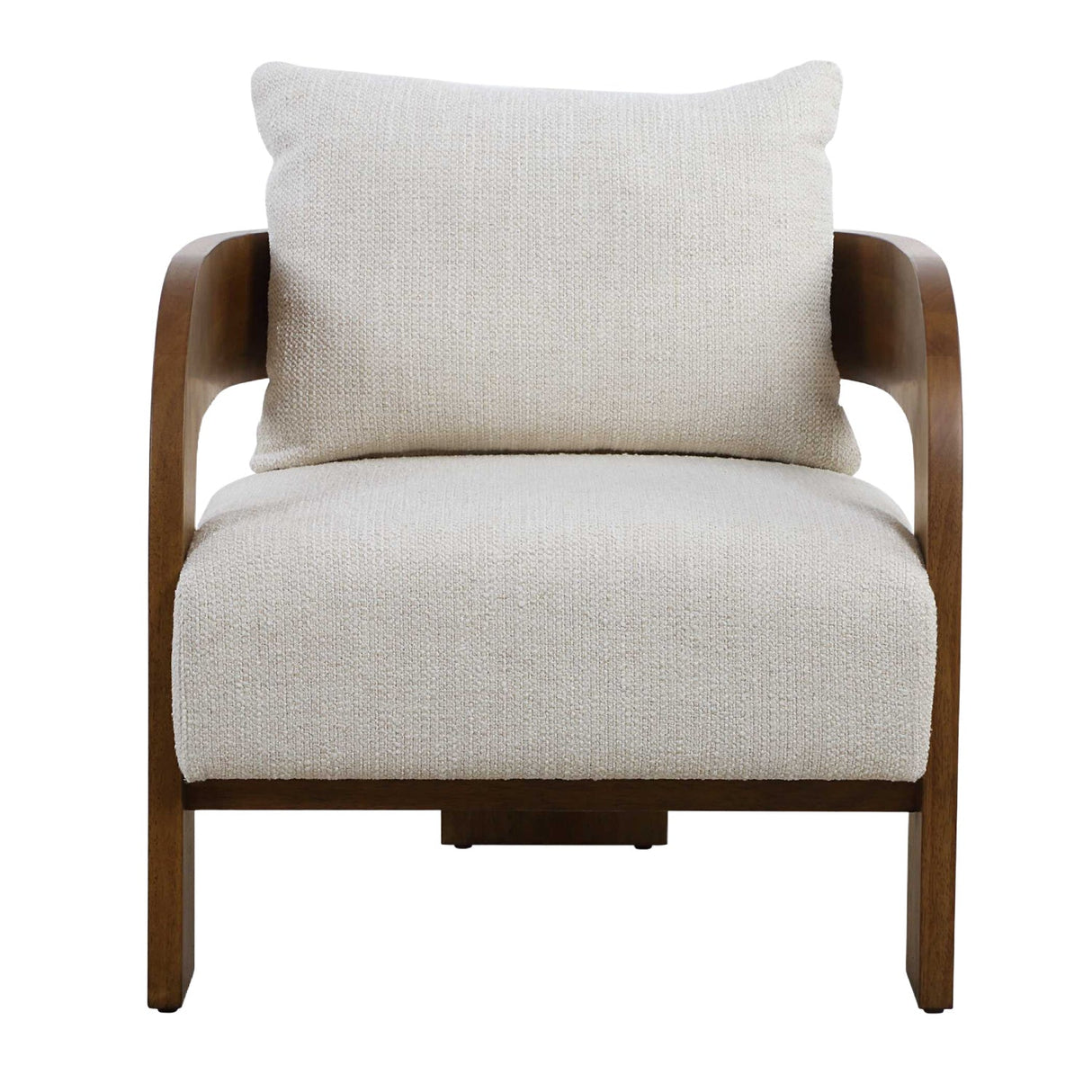 Solid Oak T-Back Accent Chair by Uttermost Rowan