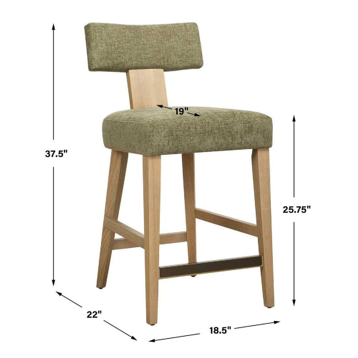 Modern European furniture - T-Shaped Back Counter Stool - www.oroa.com