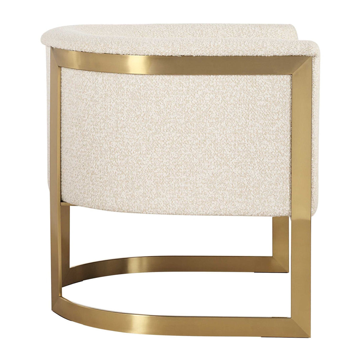 Tan Boucle Cantilevered Accent Chair by Uttermost Bellina, alternate view 4