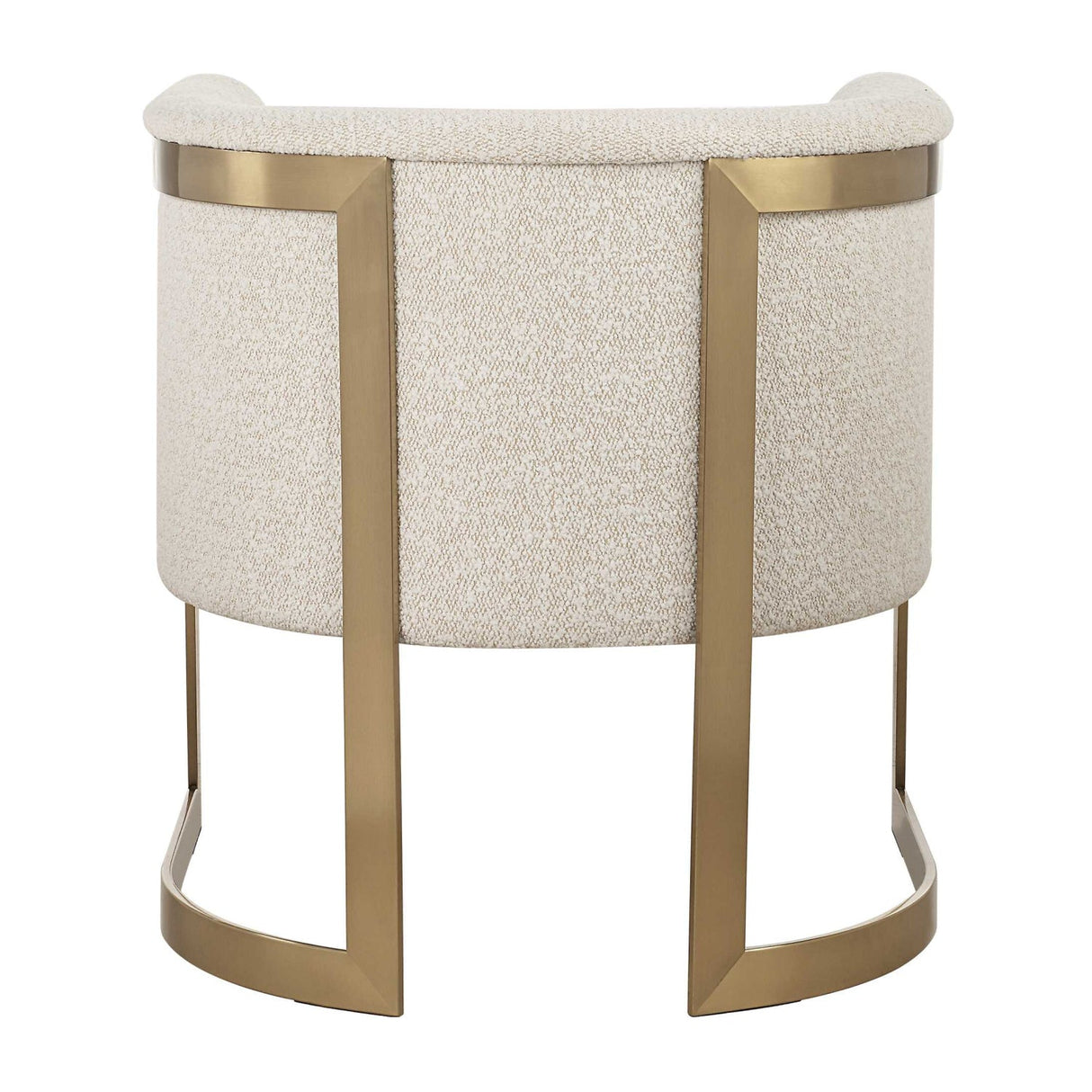 Tan Boucle Cantilevered Accent Chair by Uttermost Bellina, alternate view 5