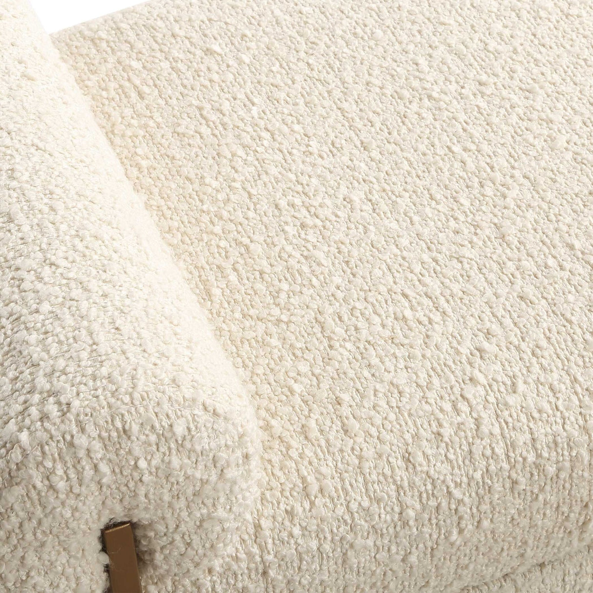 White Boucle Modern Bench by Uttermost Bolster, alternate view 5