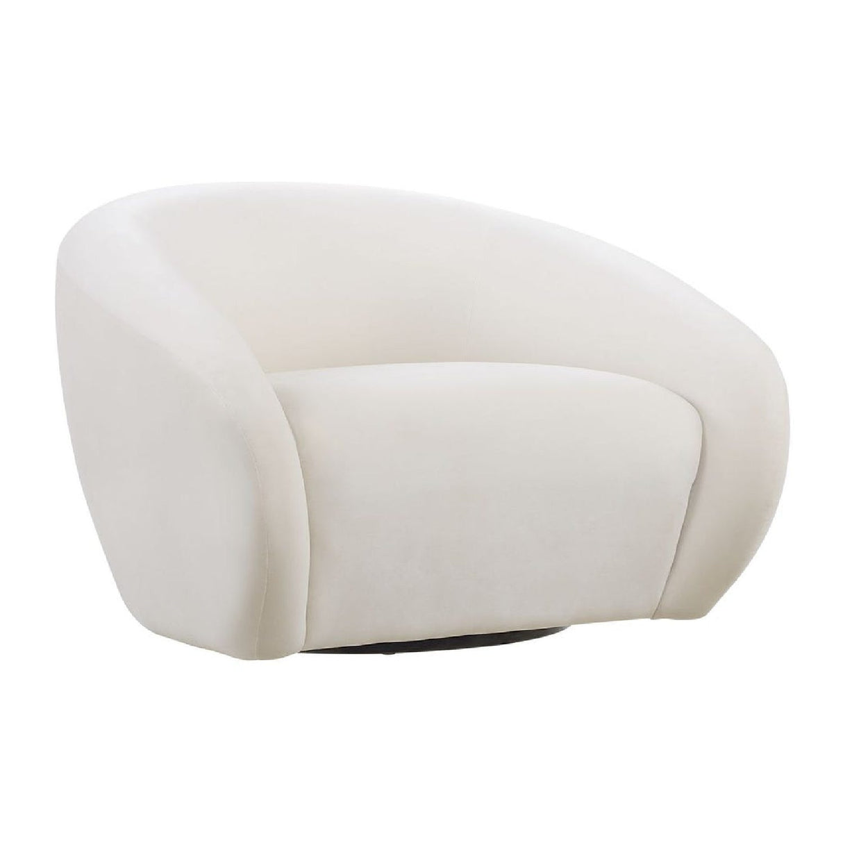 Modern European furniture - Curved-Back Velvet Swivel Chair - www.oroa.com