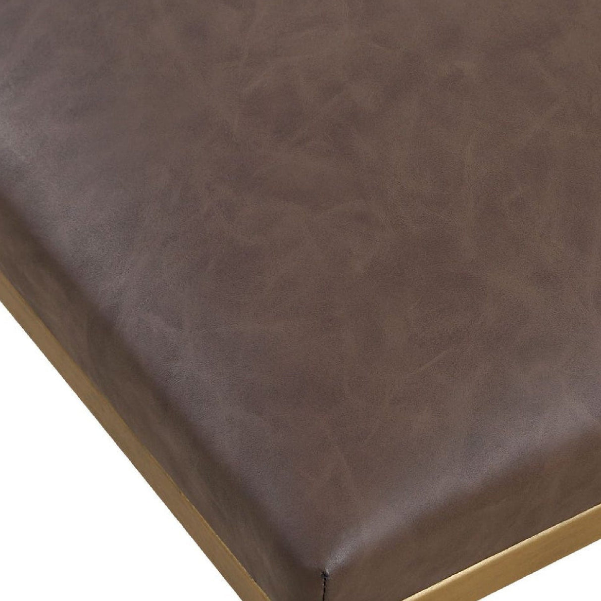 Brown Leather Inspired Bench S by Uttermost Reform, alternate view 6