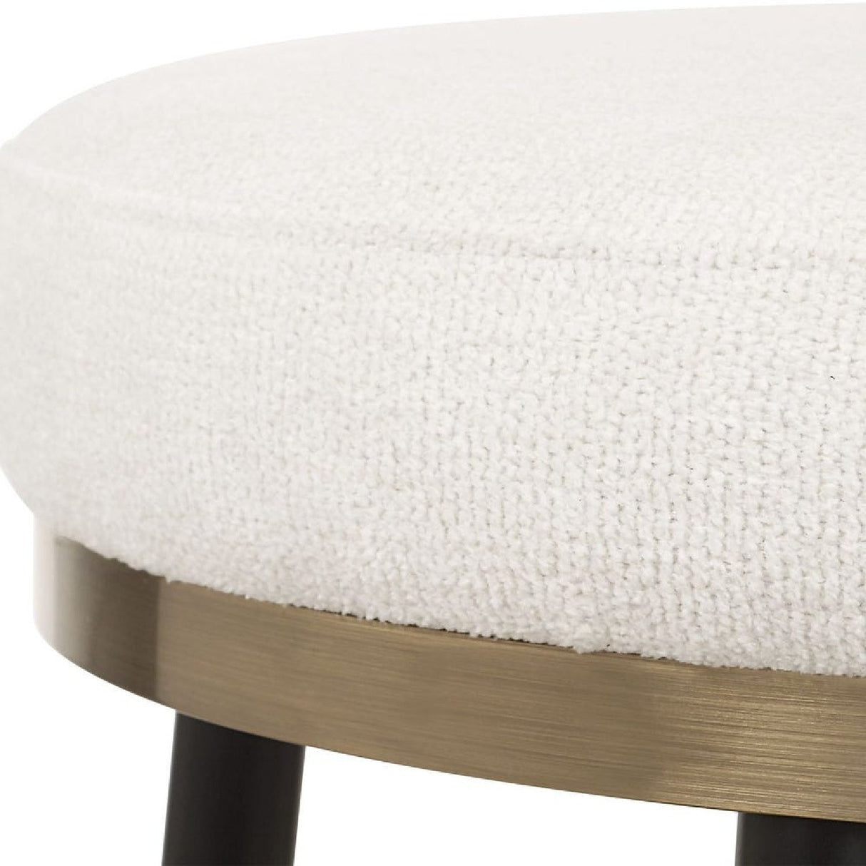 Cream Chenille Round Counter Stool by Uttermost Ensemble, alternate view 4