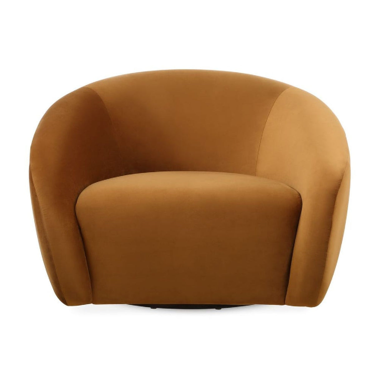 Modern European furniture - Curved-Back Velvet Swivel Chair - www.oroa.com