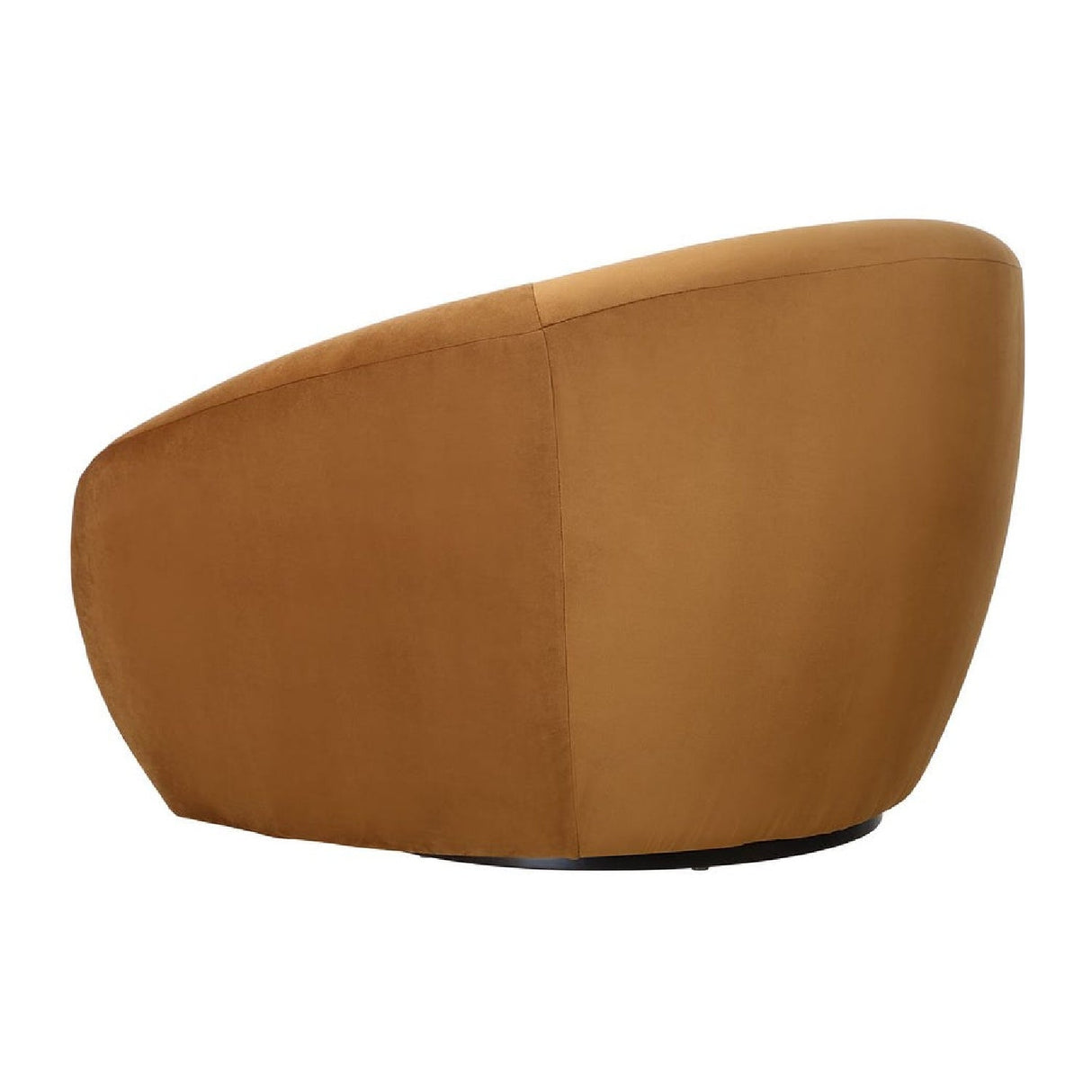 Modern European furniture - Curved-Back Velvet Swivel Chair - www.oroa.com